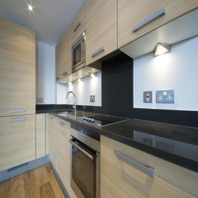 Brown and White Modular Kitchen Design