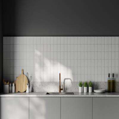 White Ceramic Kitchen Tiles