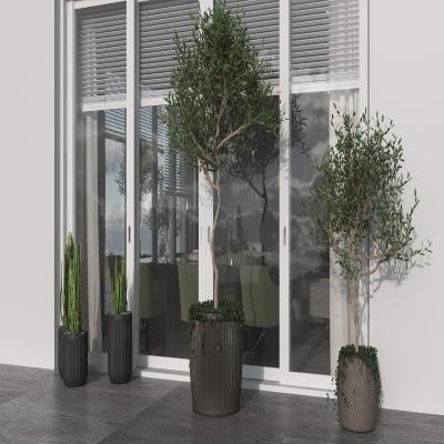 Simple Contemporary Balcony Design with Grey Coloured Walls