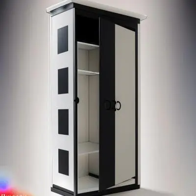 Plastic Wardrobe Isolated on White Background