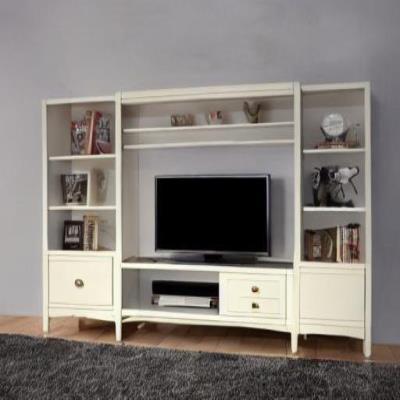 Classic TV Unit Design in Cream with a Grey Rug
