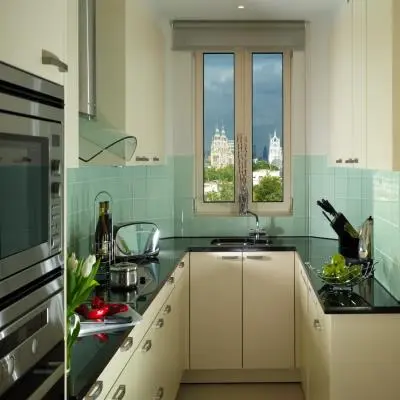 Tiny Modular Kitchen Design with a Window