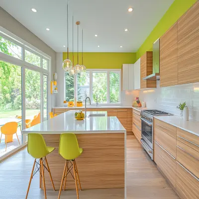 Tiepolo and Citrus Modern L Shaped Kitchen Design