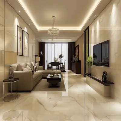 Contemporary Marble Wall Tile Design With A Glossy Finish