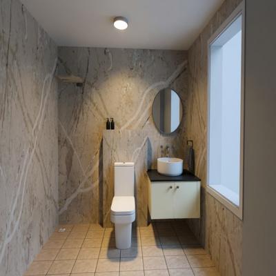 Contemporary MarbleTextured Bathroom