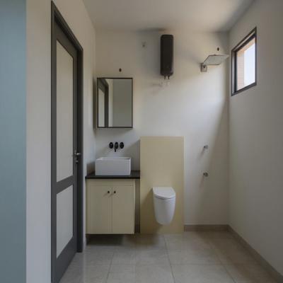 Modern Minimalist Cream Bathroom