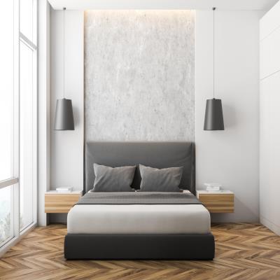 Master Bedroom Design with White Walls