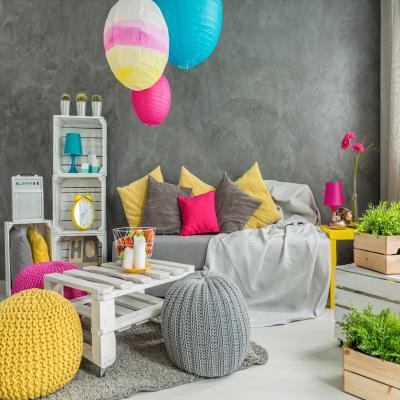 Colourful Cheap Living Room Furniture Sets