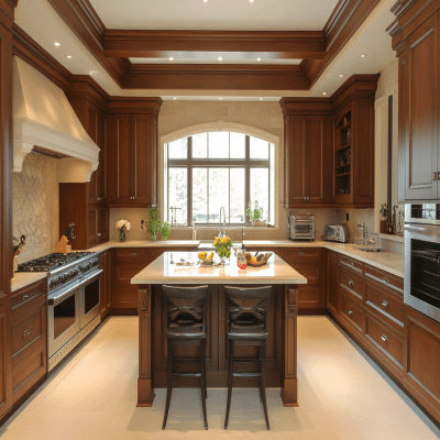 Mattone and Cigno Contemporary U-Shaped Kitchen Design