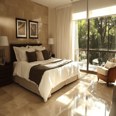 Contemporary Ceramic Beige Floor Tiles Design