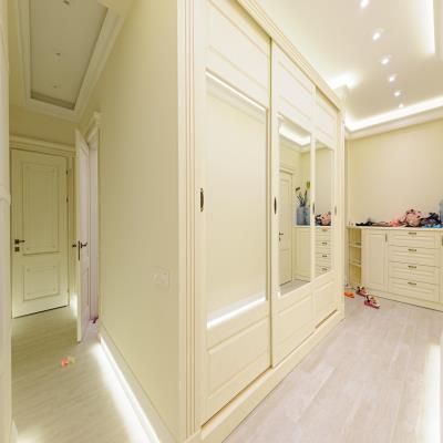 Contemporary Wardrobe Design with Minimalist Floor Tiles