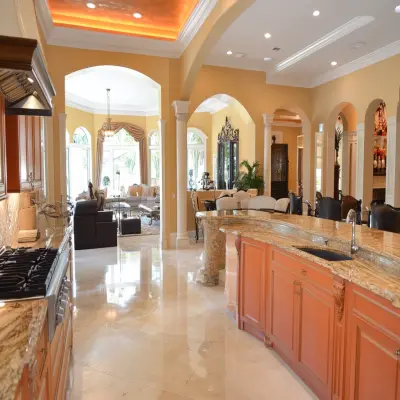 Modern Rose Granium Open Kitchen Design