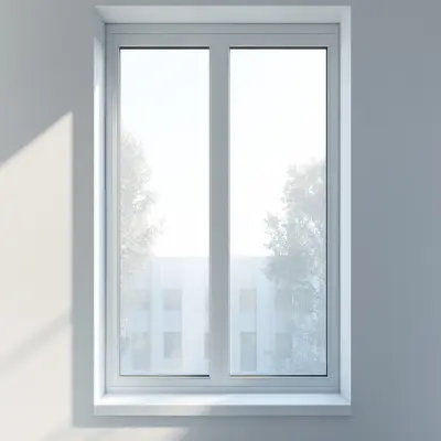 Contemporary UPVC White Fixed Window Design