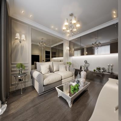 Classic Mirrored Living Room Furniture