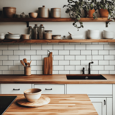 Classic Ceramic Matte White Kitchen Tile Design