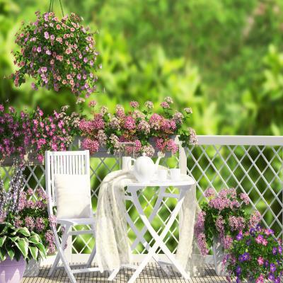 Elegant Pink Balcony Design