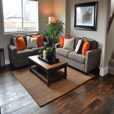 Modern Brown Floor Tiles Design With A Wooden Laminate Finish