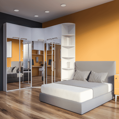 Subtle Corner Wardrobe Design