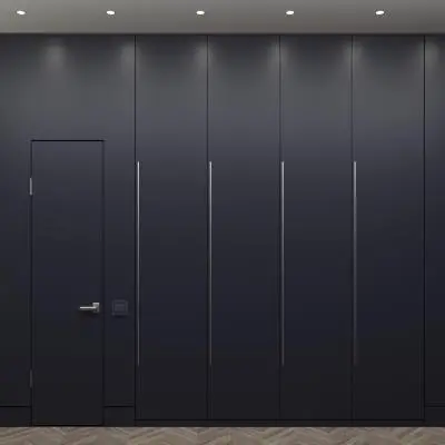 Luxurious Dark Grey Wardrobe