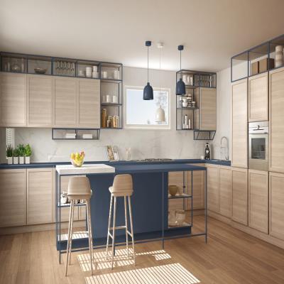 Stylish Modular Kitchen Glass Cabinet