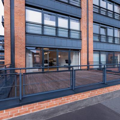 Elegant Modern Balcony Design with Accent Walls