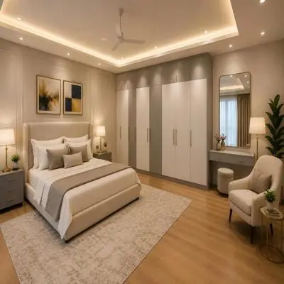 Contemporary Style Spacious Master Bedroom