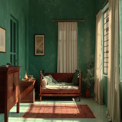 Green Wall Paint Design in Classic Style