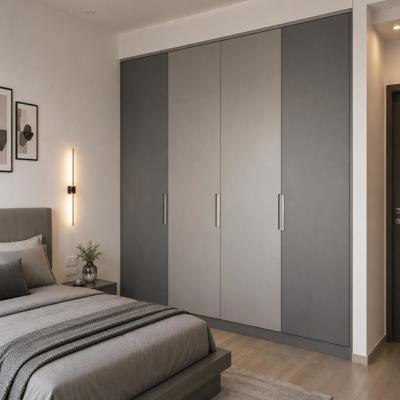Grey Hinged Modern Wardrobe Design Idea