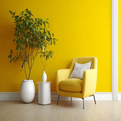 Modern Vibrant Yellow Wall Paint Design
