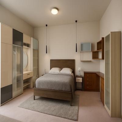 Bedroom with Study Unit and Dressing Storage