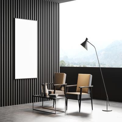 Cosy White and Black Balcony Design