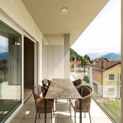 Elegant Brown Toned Balcony Design