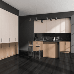 Neutral Interiors for Modular Kitchen Cabinets