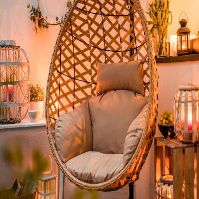 Cosy Modern Balcony Design with Lantern-style Lights