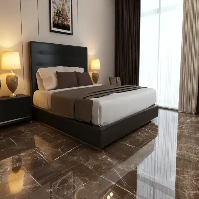 Modern Matte Brown Floor Tiles Design