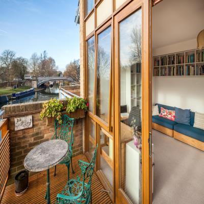 Simple Balcony Design with Wall Planters