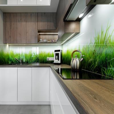 Sophisticated Brown and White Modular Kitchen