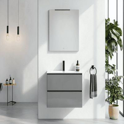 Sleek Contemporary Bathroom Design in Black Marble Tile