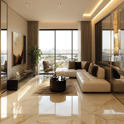 Modern Marble Floor Tiles Design In A Soothing Cream Colour