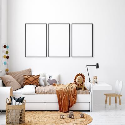 Compact Kids Room Design in White