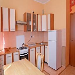 Orange and White Modular Kitchen Design