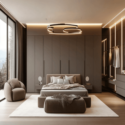 8-Door Contemporary Swing Wardrobe Design in Matte Finish