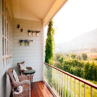 Simple Brown Toned Balcony Design
