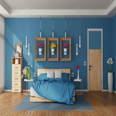 Blue Master Bedroom Design