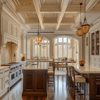 Modern Rectangle Tray Ceiling Design For Kitchens