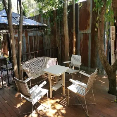 Simple Contemporary Balcony Design with a Table