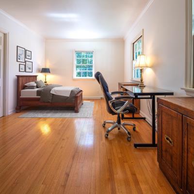 Master Bedroom Design with Dark Wood Furniture