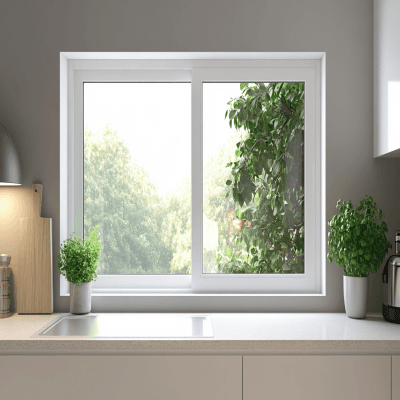 UPVC Sliding Window Design For Modern Kitchens