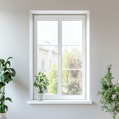 White Modern Sliding Window Design