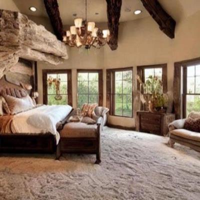 Warm and Romantic Rustic Master Bedroom Design
